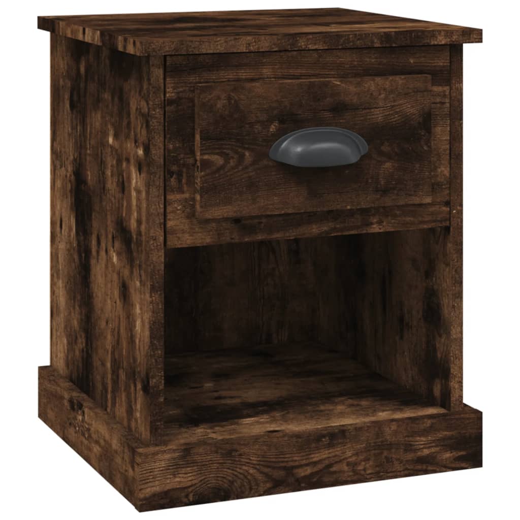 vidaXL Κομοδίνο Καπνιστή δρυς 39x39x47,5 εκ. από Επεξεργασμένο Ξύλο