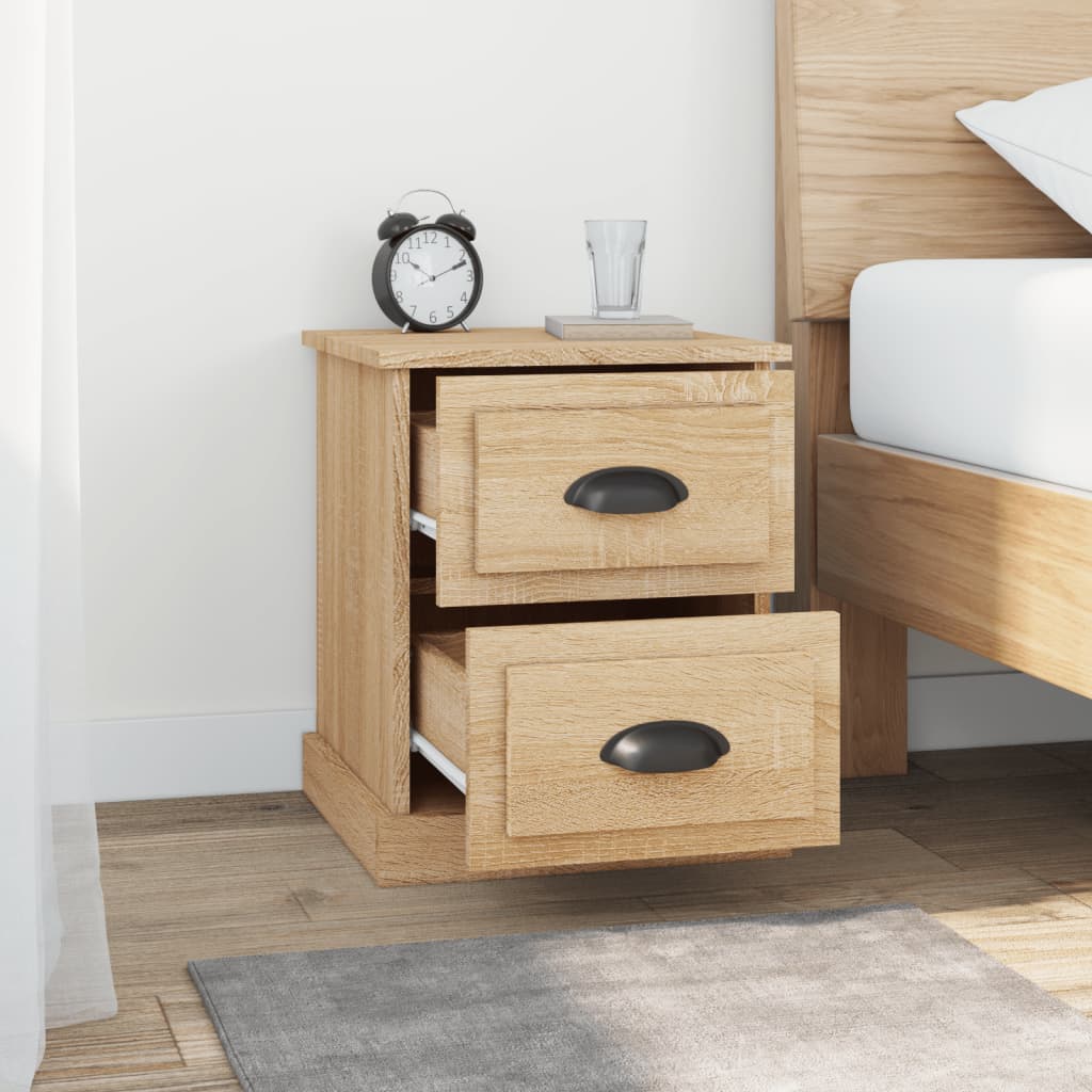 vidaXL Κομοδίνα 2 τεμ. Sonoma Oak 39x39x47,5εκ. από Επεξεργασμένο Ξύλο