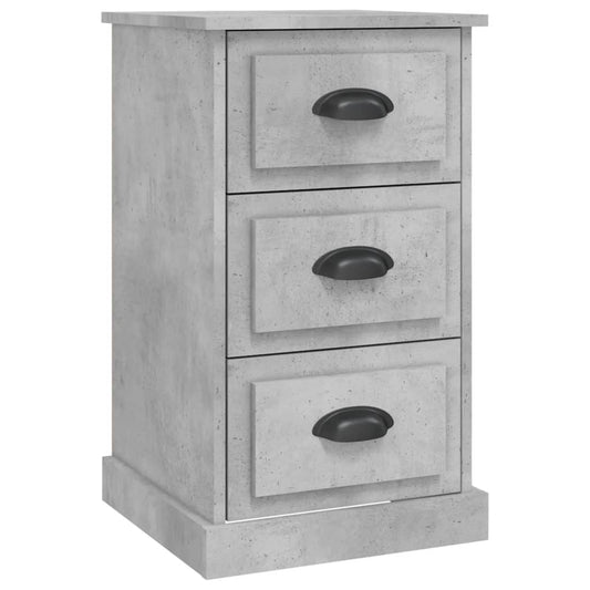 vidaXL Κομοδίνο Γκρι Σκυροδέματος 39x39x67 εκ. από Επεξεργασμένο Ξύλο