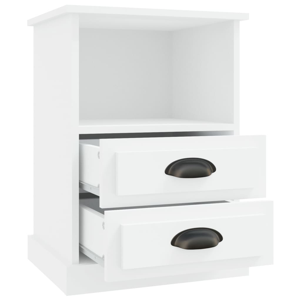 vidaXL Κομοδίνο Λευκό 43 x 36 x 60 εκ.