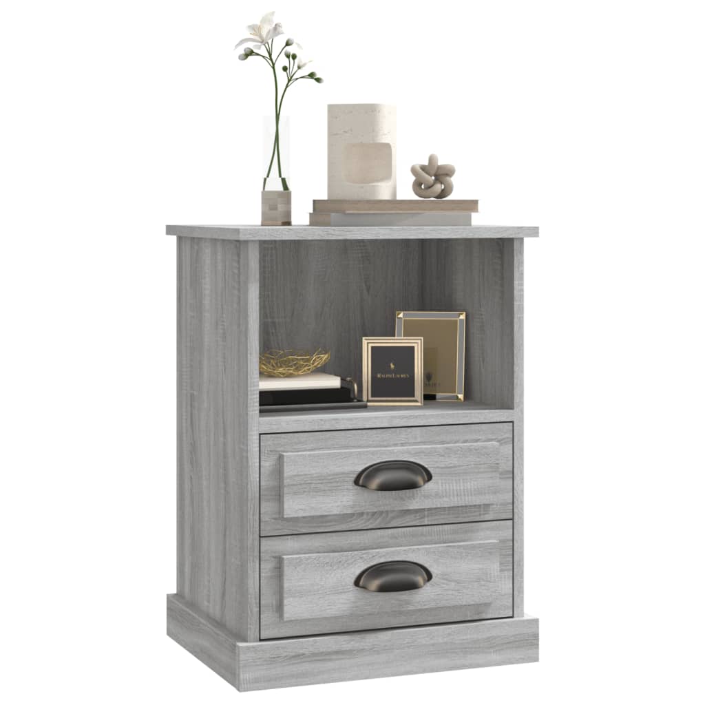 vidaXL Κομοδίνα 2 τεμ. Γκρι Sonoma 43x36x60 εκ.