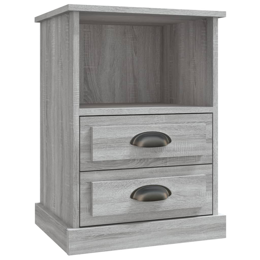 vidaXL Κομοδίνα 2 τεμ. Γκρι Sonoma 43x36x60 εκ.