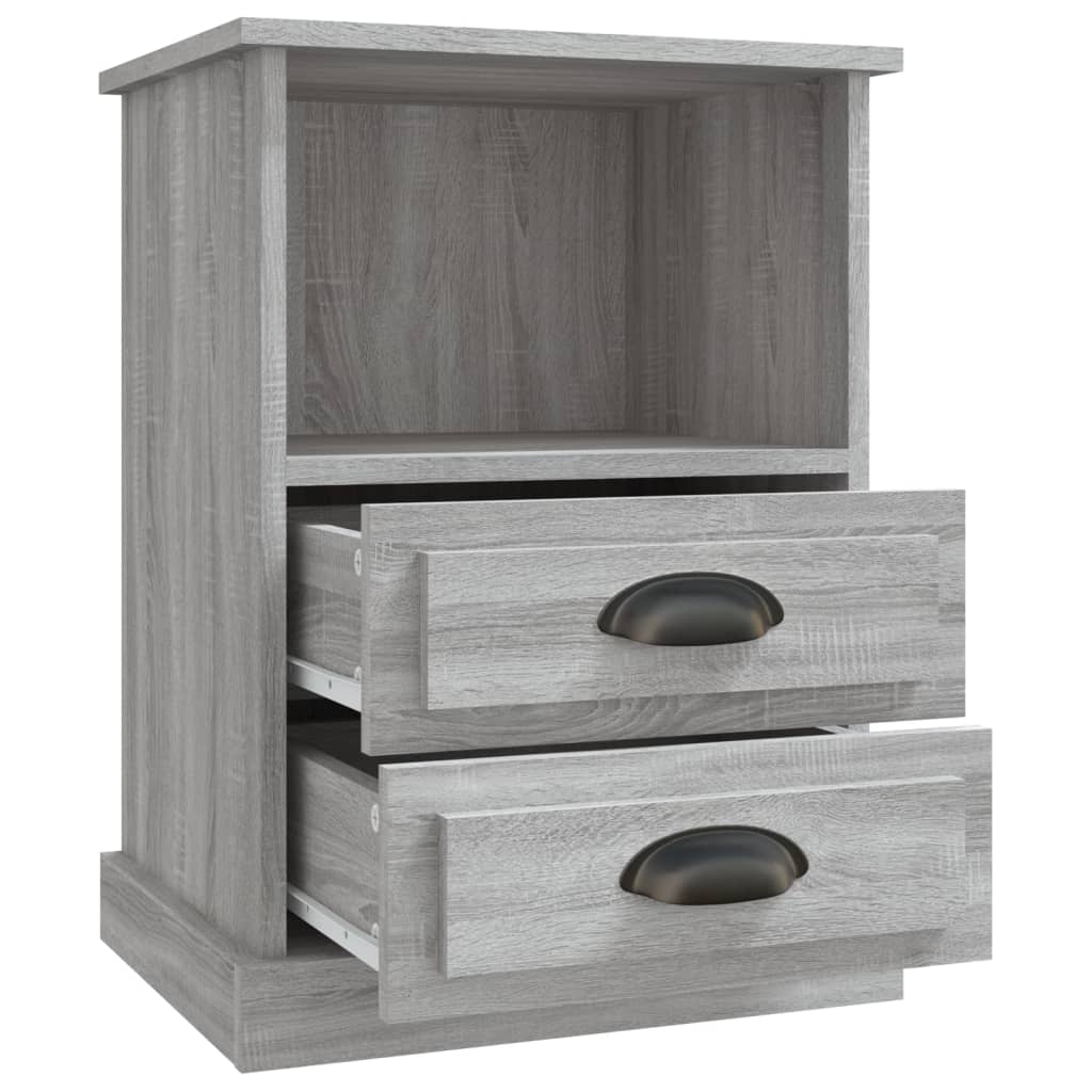 vidaXL Κομοδίνα 2 τεμ. Γκρι Sonoma 43x36x60 εκ.