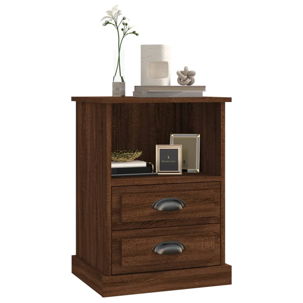 vidaXL Κομοδίνα 2 τεμ. Καφέ Δρυς 43x36x60 εκ.