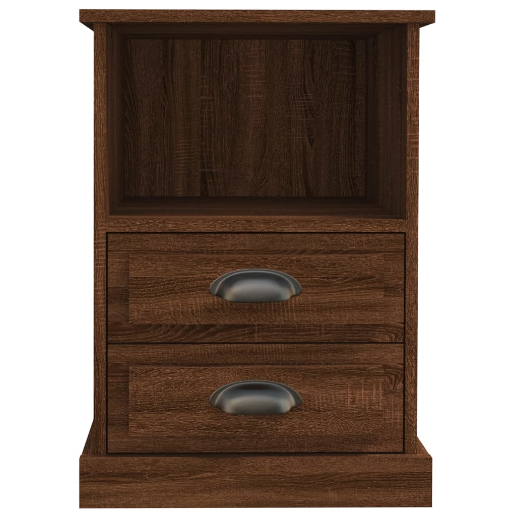 vidaXL Κομοδίνα 2 τεμ. Καφέ Δρυς 43x36x60 εκ.