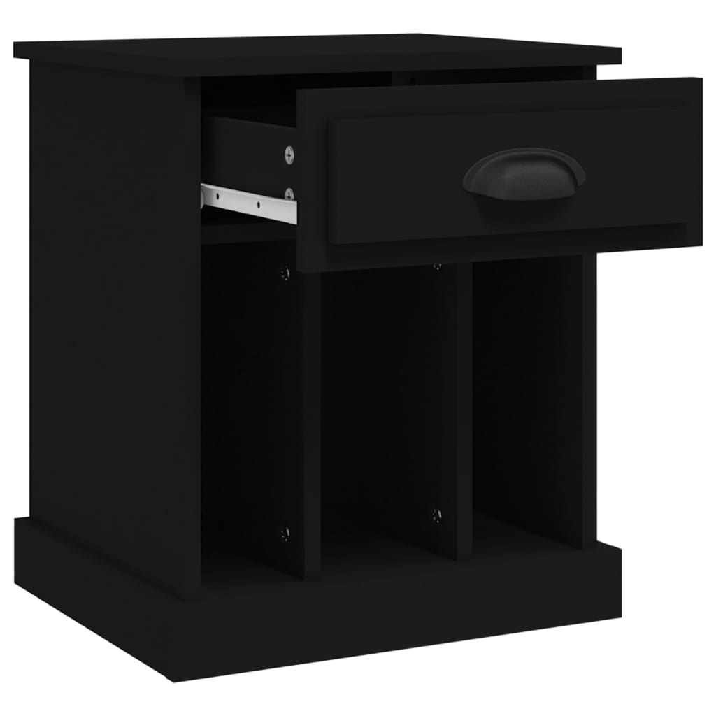 vidaXL Κομοδίνα 2 τεμ. Μαύρα 43 x 36 x 50 εκ.