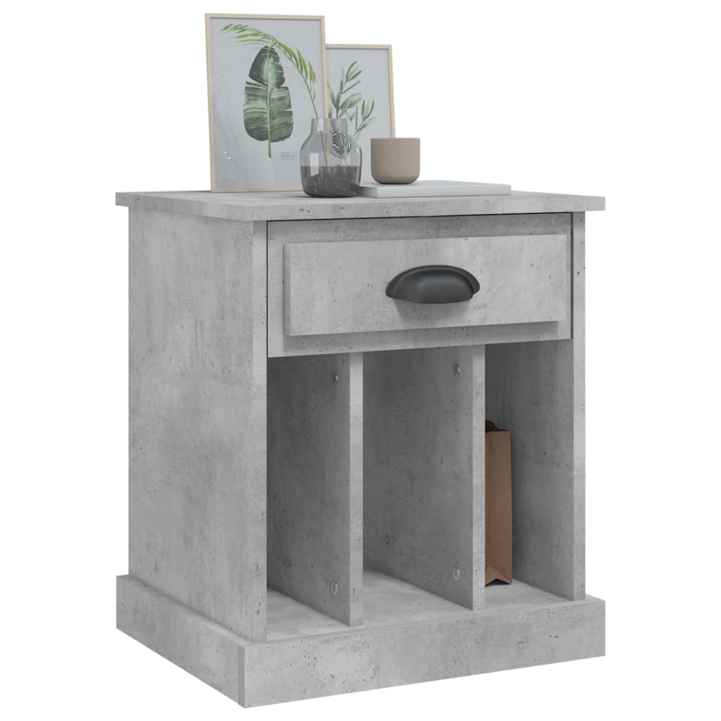 vidaXL Κομοδίνα Γκρι Σκυροδέματος 43x36x50 εκ.