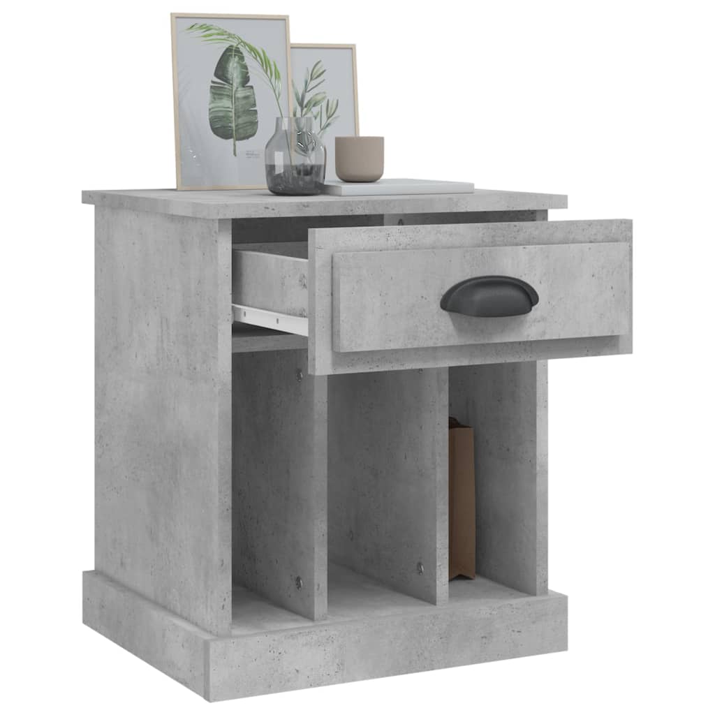 vidaXL Κομοδίνα Γκρι Σκυροδέματος 43x36x50 εκ.