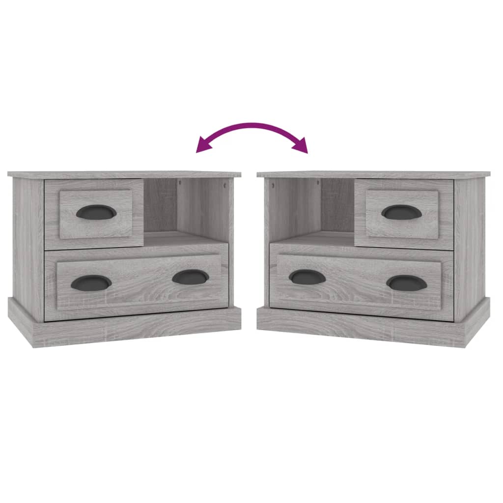 vidaXL Κομοδίνο Γκρι Sonoma 60x39x45 εκ.