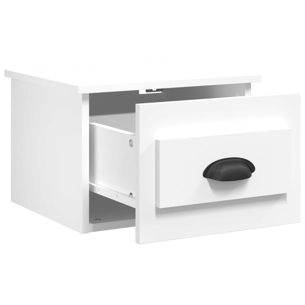 vidaXL Κομοδίνο Επιτοίχιο Λευκό 41,5 x 36 x 28 εκ.