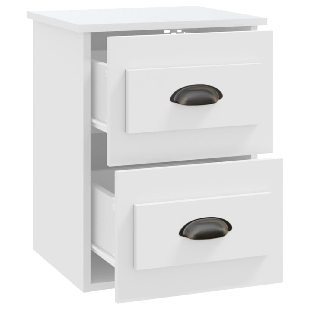 vidaXL Κομοδίνο Επιτοίχιο Λευκό 41,5 x 36 x 53 εκ.