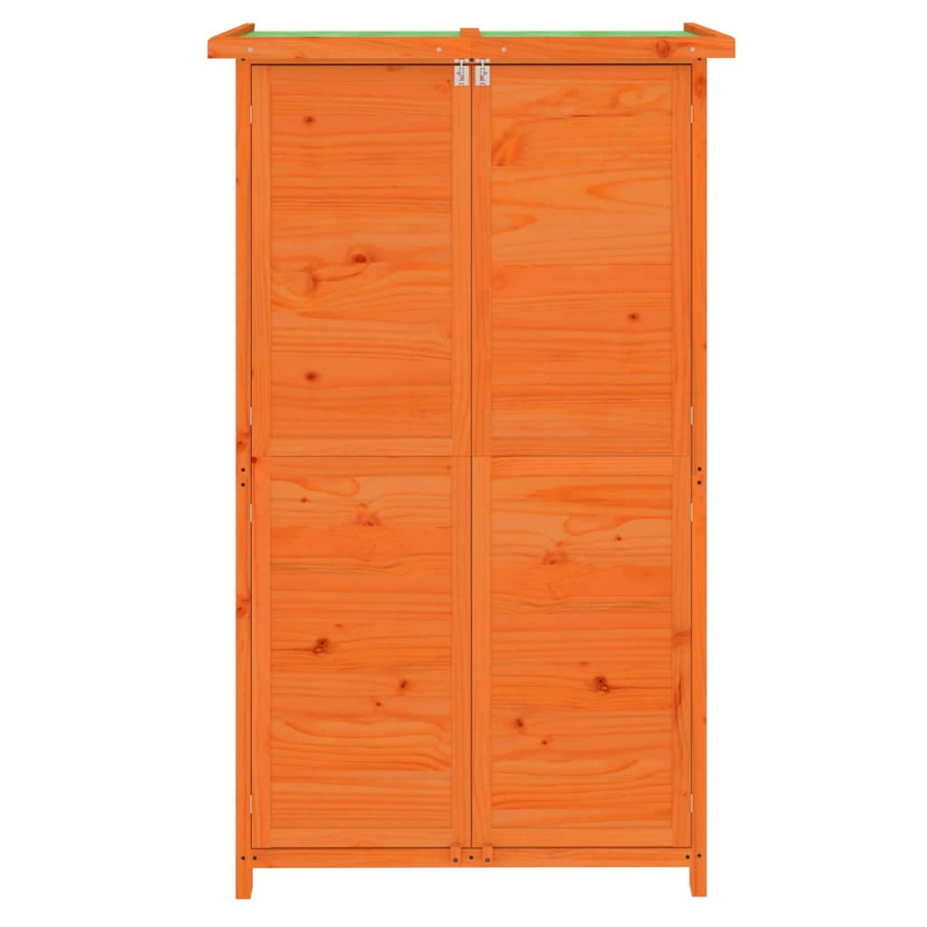vidaXL Αποθήκη Εργαλείων Κήπου Καφέ 83x57x140 εκ. Μασίφ Ξύλο Πεύκου