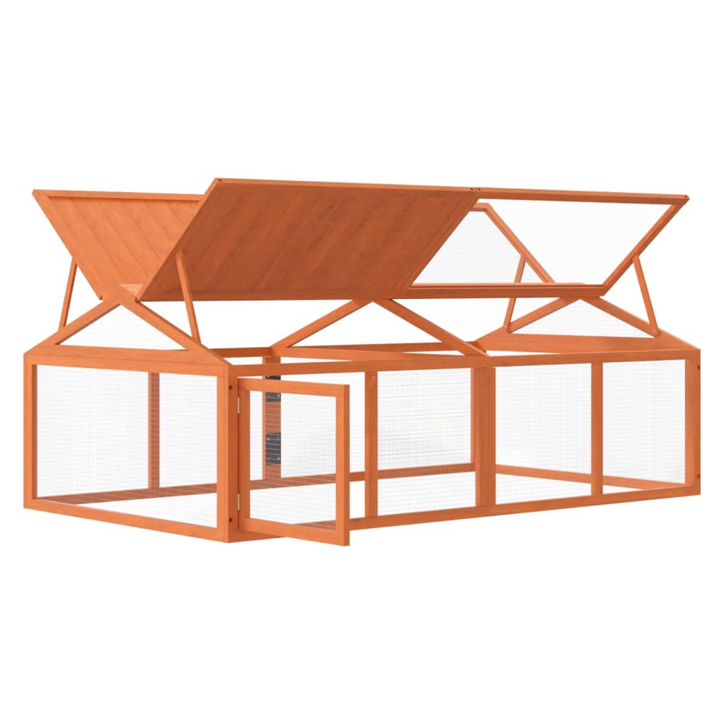 vidaXL Κουτί Περίφραξης Καφέ 200x112,5x74 εκ. από Μασίφ Ξύλο Πεύκου