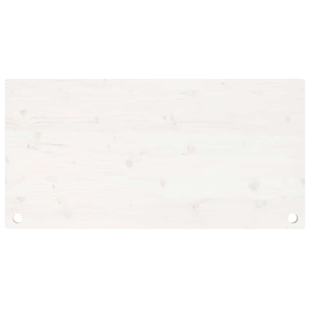 vidaXL Επιφάνεια Γραφείου Λευκή 110x60x2,5 εκ. από Μασίφ Ξύλο Πεύκου