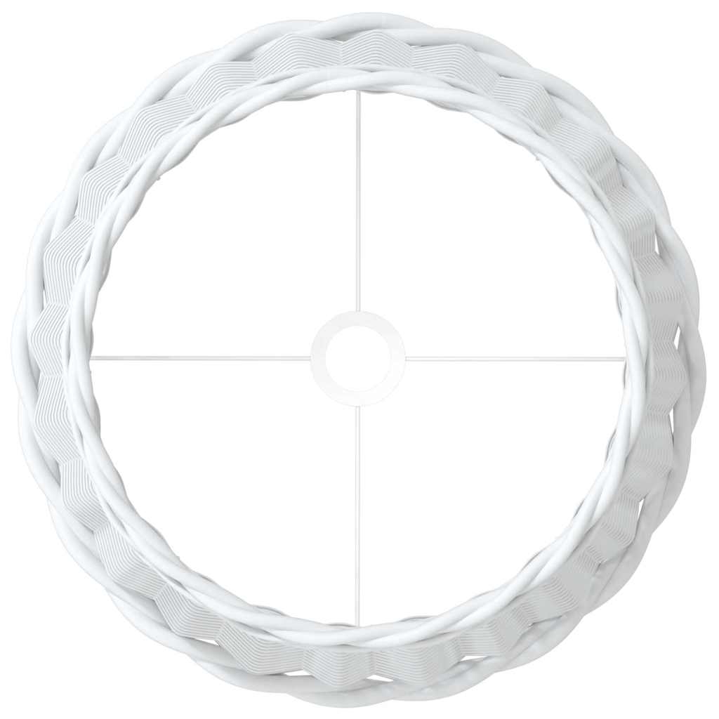 vidaXL Καπέλο Φωτιστικού Λευκό Ø45x28 εκ. από Wicker