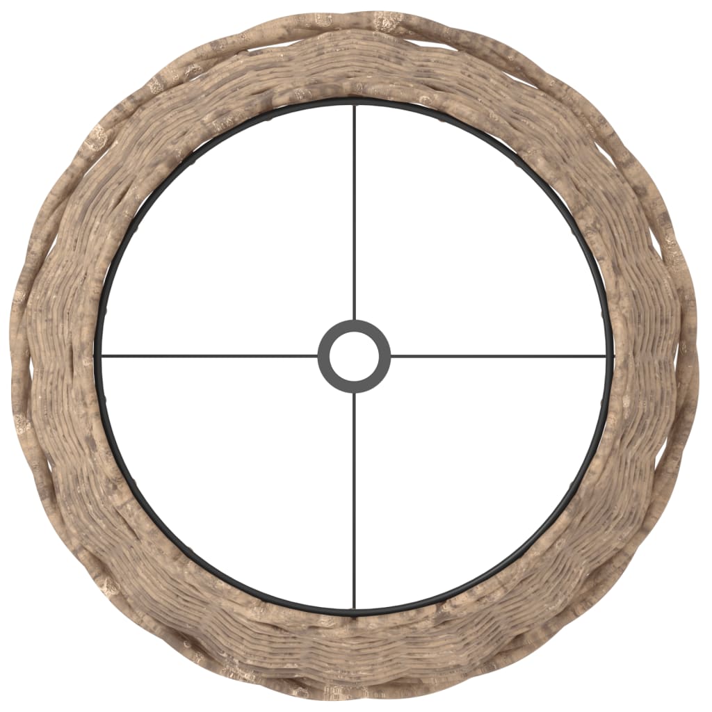 vidaXL Καπέλο Φωτιστικού Καφέ Ø25x17 εκ. από Wicker