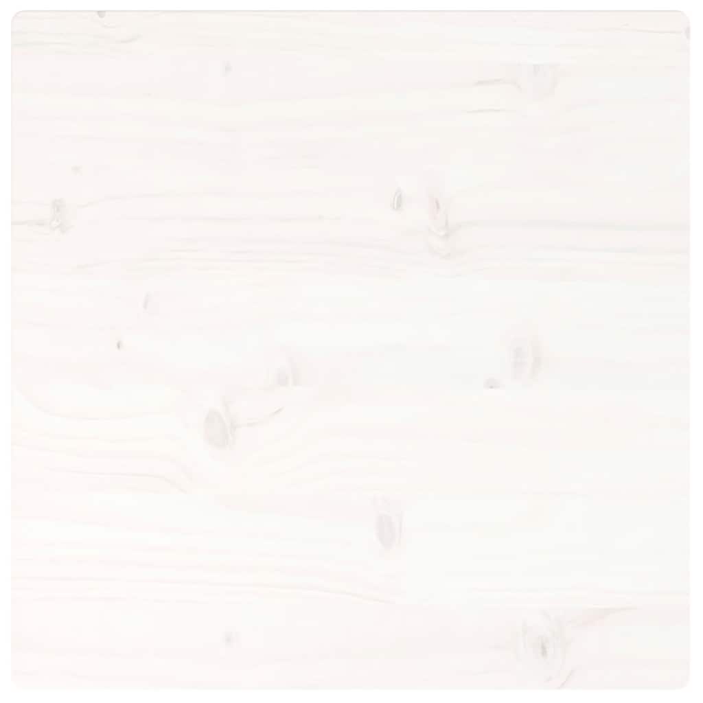 vidaXL Επιφάνεια Τραπεζιού Τετράγωνη Λευκή 60x60x2,5 εκ. Μασίφ Πεύκο