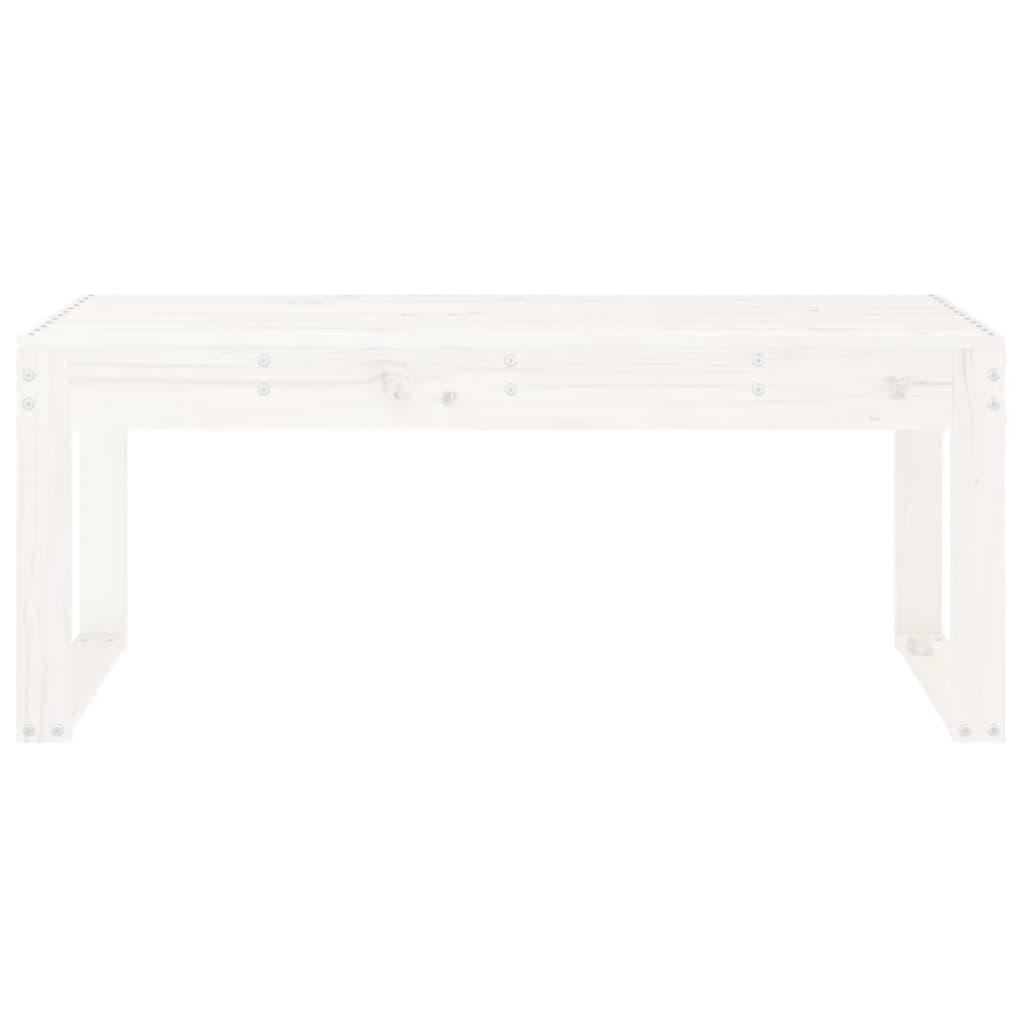 vidaXL Παγκάκι Κήπου Λευκό 110x38x45 εκ. από Μασίφ Ξύλο Πεύκου