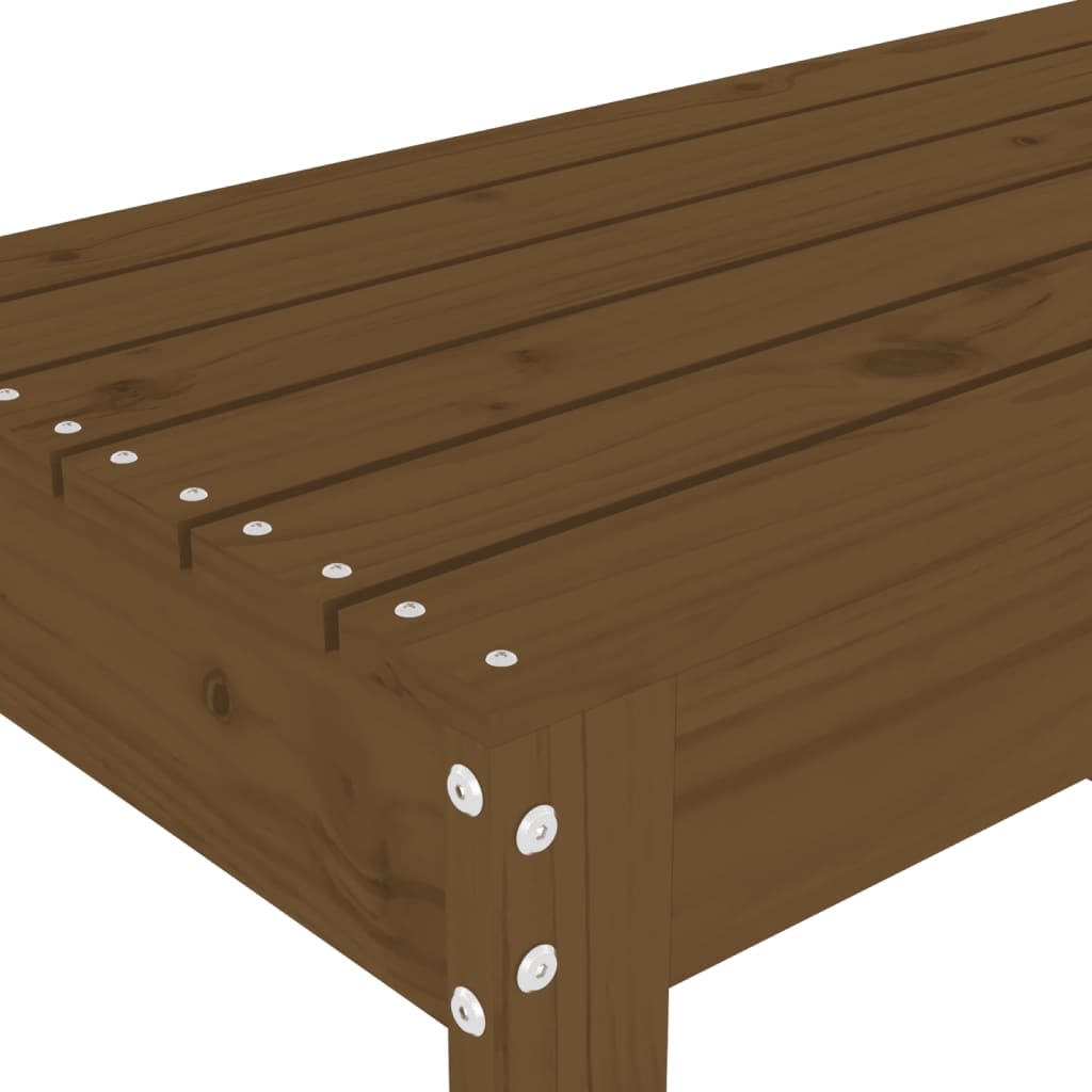 vidaXL Πάγκος Κήπου Μελί 110x38x45 εκ. από Μασίφ Ξύλο Πεύκου