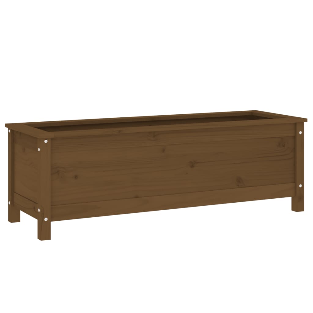 vidaXL Ζαρντινιέρα Υπερυψωμένη Μελί 119,5x40x39 εκ. από Μασίφ Πεύκο