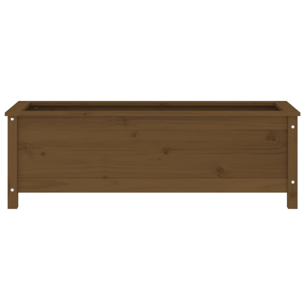 vidaXL Ζαρντινιέρα Υπερυψωμένη Μελί 119,5x40x39 εκ. από Μασίφ Πεύκο