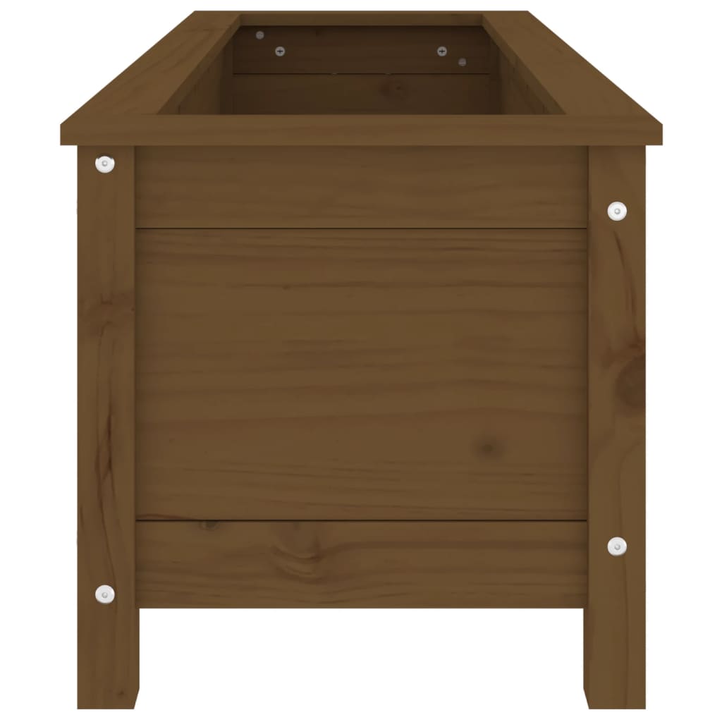 vidaXL Ζαρντινιέρα Υπερυψωμένη Μελί 119,5x40x39 εκ. από Μασίφ Πεύκο