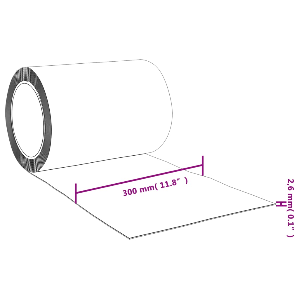 vidaXL Λωριδοκουρτίνα Διαφανής 10 μ. 300 χιλ.x2,6 χιλ. από PVC