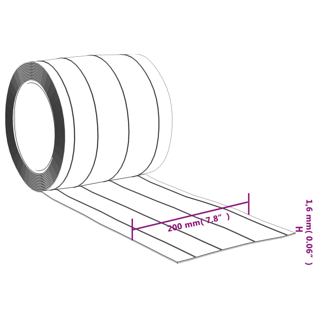 vidaXL Λωριδοκουρτίνα Διαφανής 50 μ. 200 χιλ. x 1,6 χιλ. από PVC