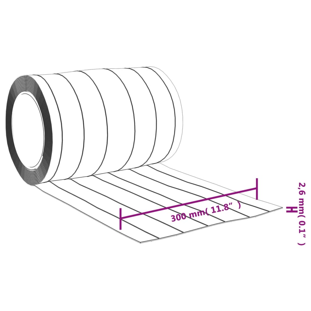 vidaXL Λωριδοκουρτίνα Διαφανής 10 μ. 300 χιλ.x2,6 χιλ. από PVC