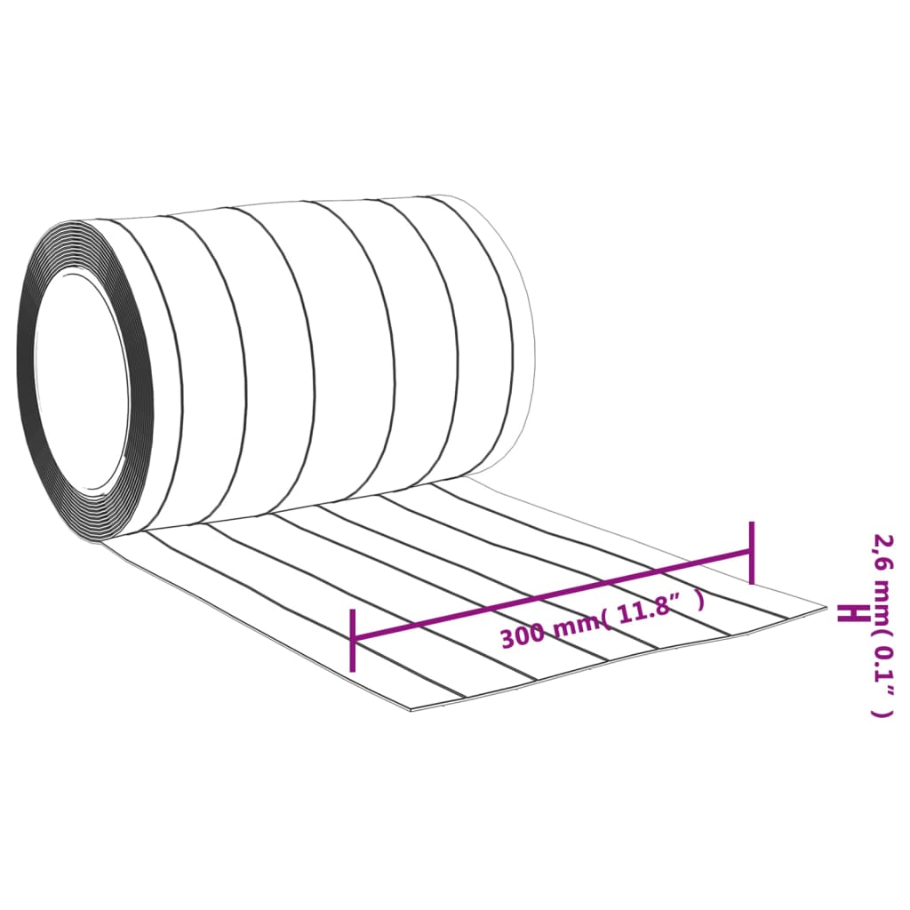 vidaXL Λωριδοκουρτίνα Διαφανής 25 μ. 300 χιλ. x 2,6 χιλ. από PVC