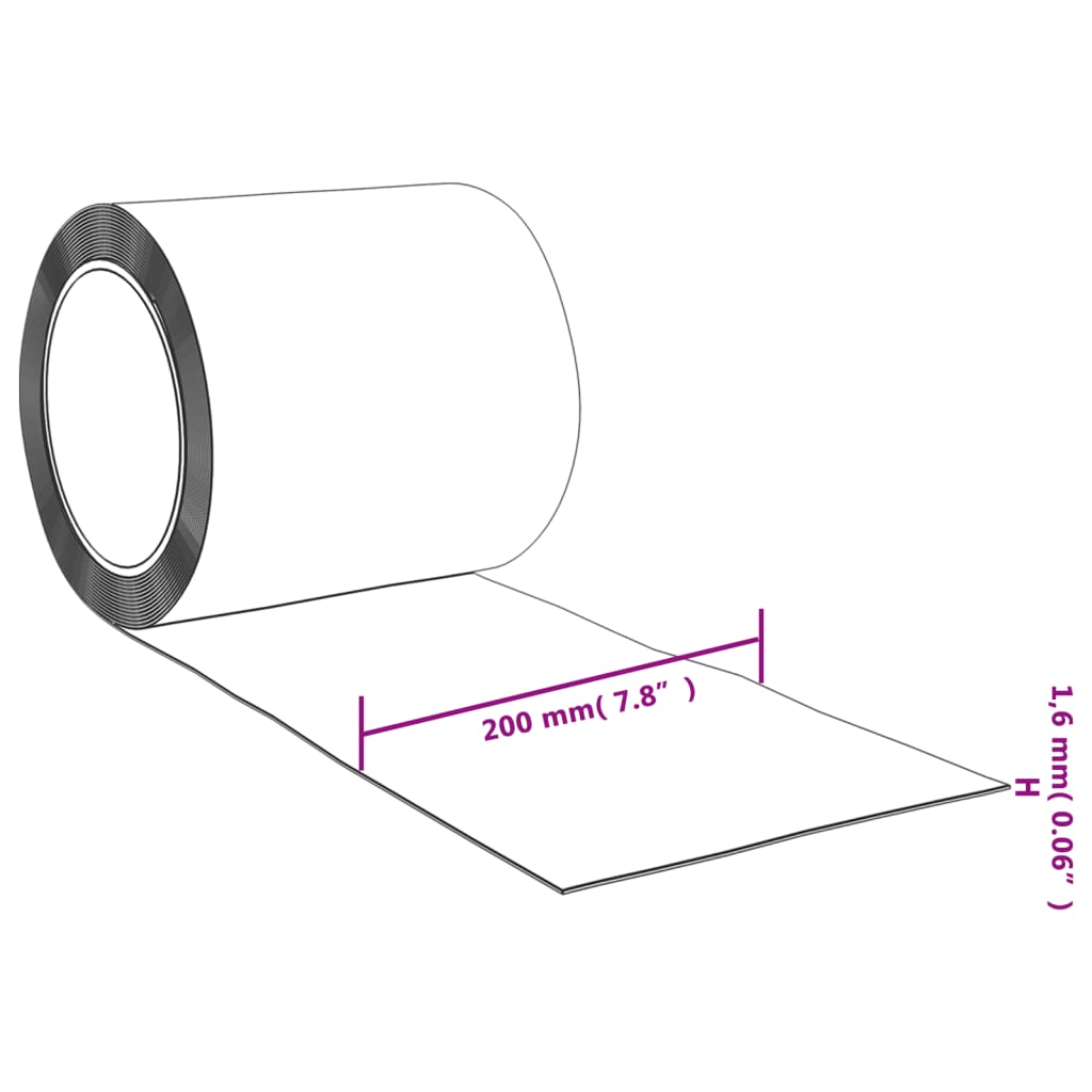 vidaXL Λωριδοκουρτίνα Κόκκινη 50 μ. 200 χιλ.x1,6 χιλ. από PVC