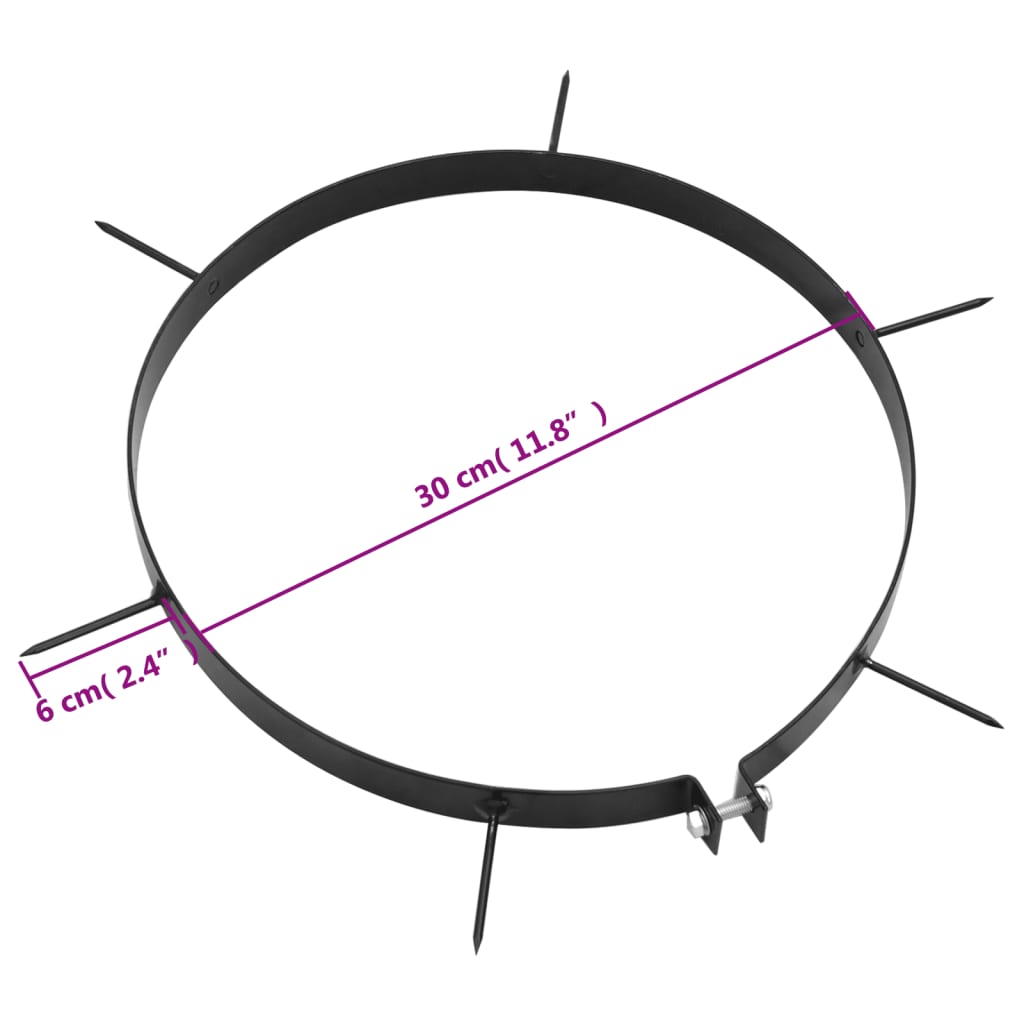 vidaXL Σφιγκτήρες Εξαερωτήρα Γκαζόν 5 Τεμ με Ακίδες Ø30 εκ. από Σίδερο