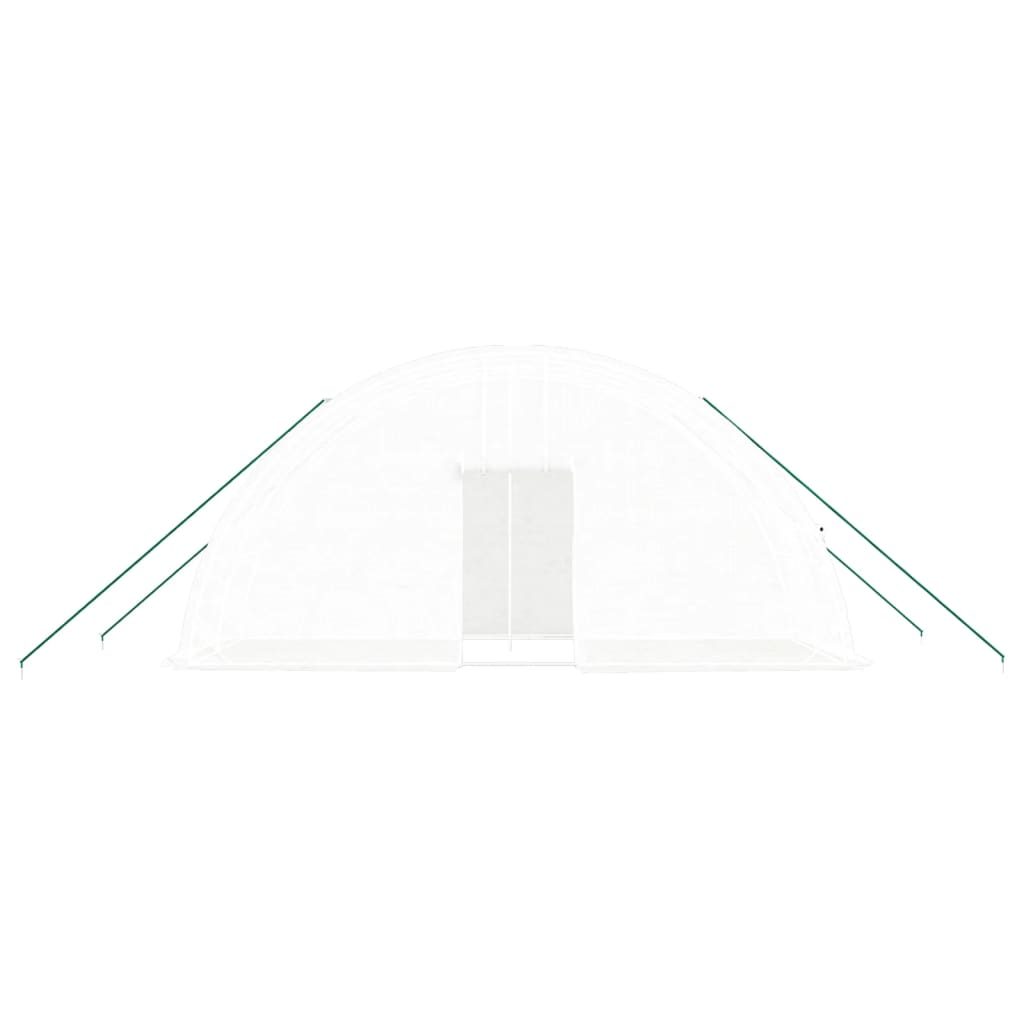 vidaXL Θερμοκήπιο με Ατσάλινο Πλαίσιο Λευκό 12 μ² 6 x 2 x 2,85 μ.