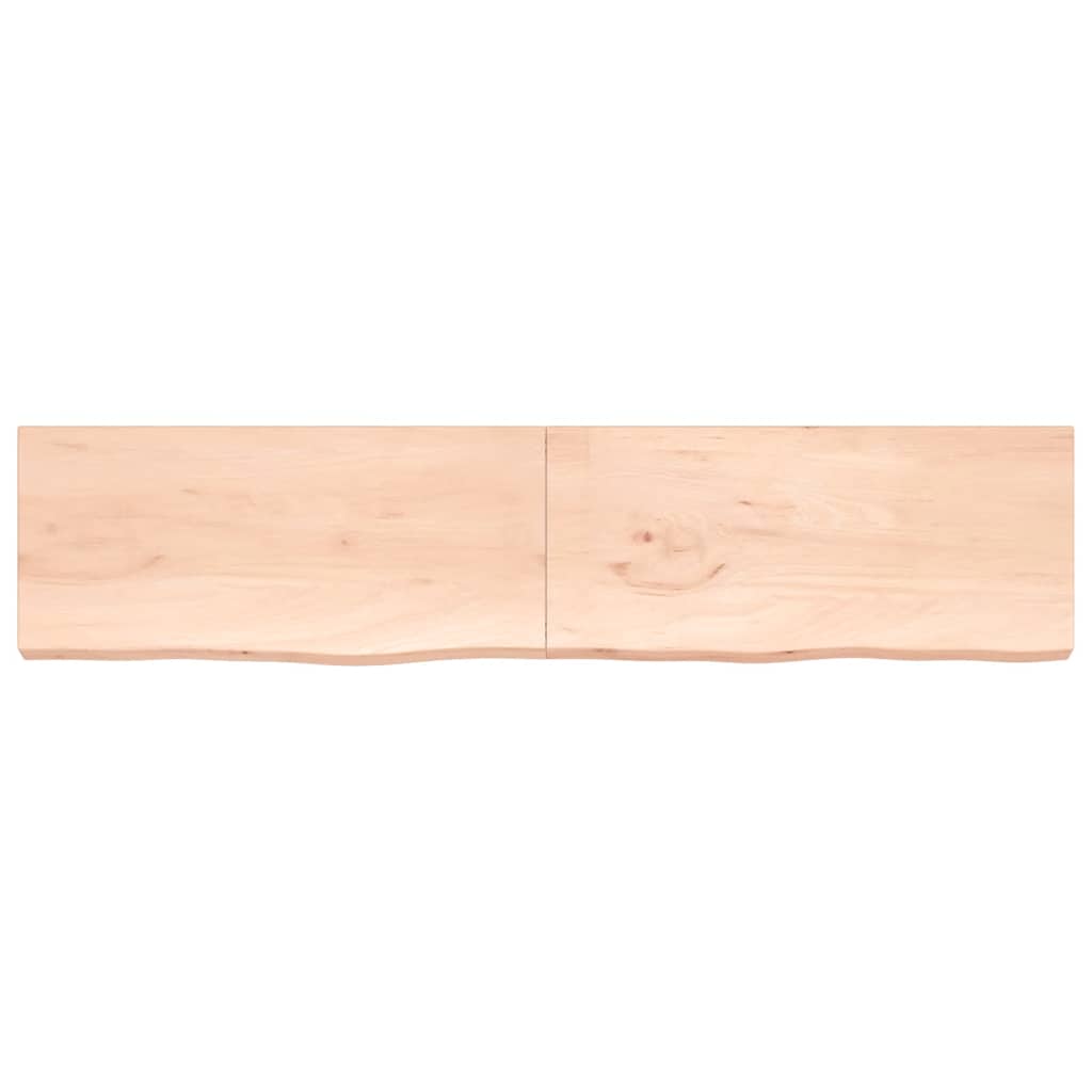 vidaXL Ράφι Τοίχου 220x50x(2-6) εκ. από Ακατέργαστο Μασίφ Ξύλο Δρυός