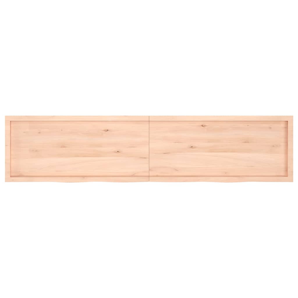 vidaXL Ράφι Τοίχου 220x50x(2-6) εκ. από Ακατέργαστο Μασίφ Ξύλο Δρυός