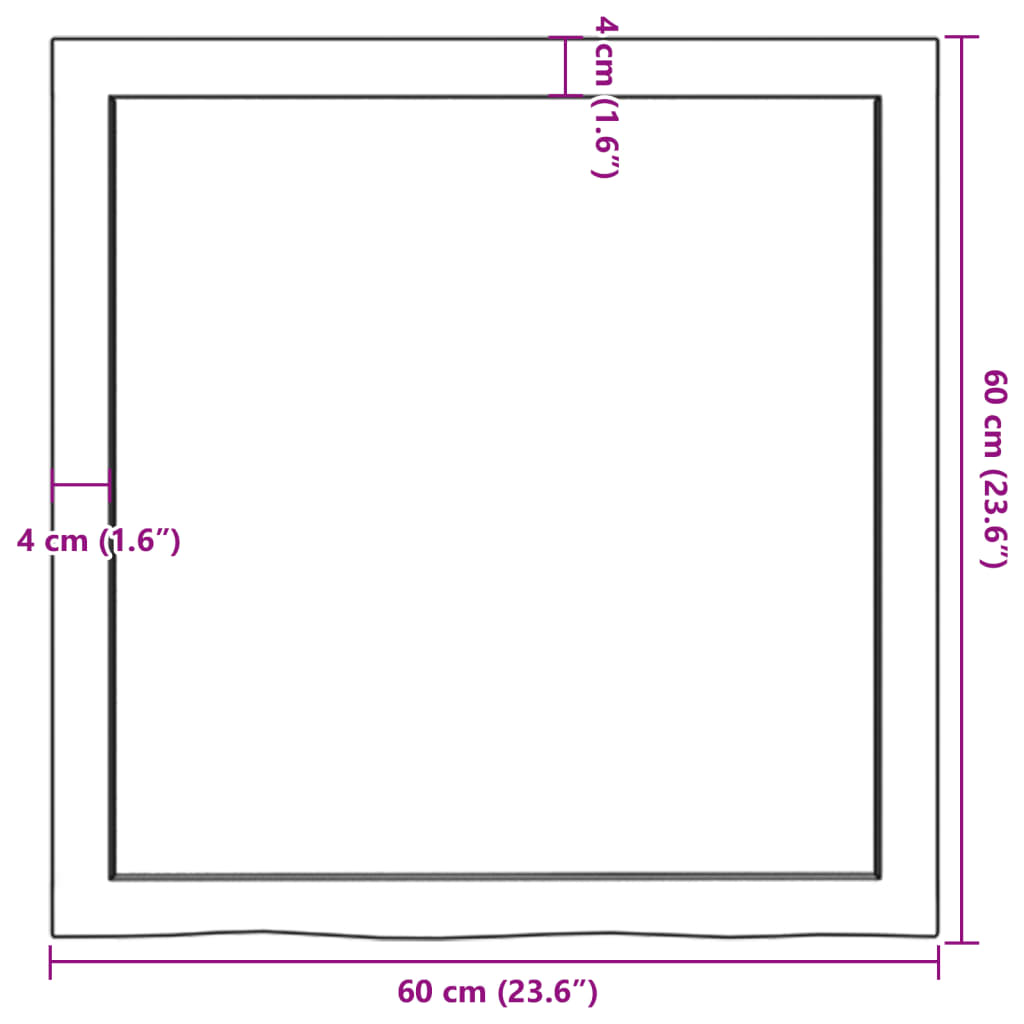 vidaXL Ράφι Τοίχου Ανοιχτό Καφέ 60x60x(2-6)εκ. Επεξ. Μασίφ Ξύλο Δρυός