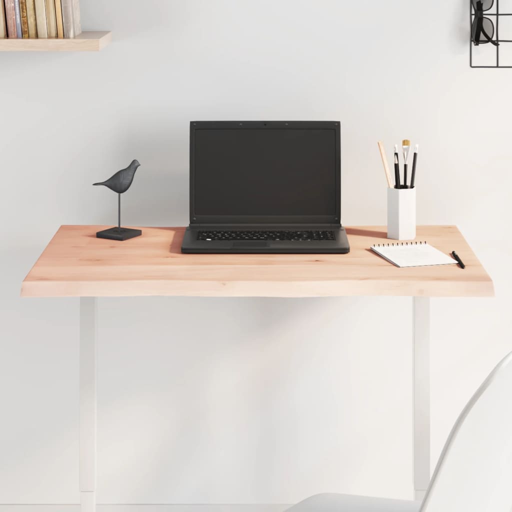 vidaXL Επιφάνεια Τραπεζιού 80x40x2εκ. Ακατ. Μασίφ Ξύλο Δρυός Live Edge