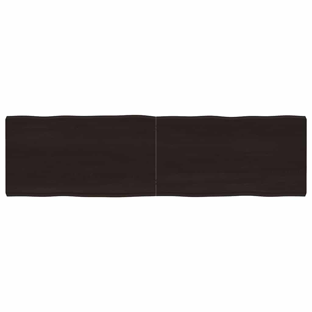vidaXL Επιφ Τραπεζιού Αν Καφέ 180x50x(2-6)εκ.Ακατέργ. Μασίφ Ξύλο Δρυός