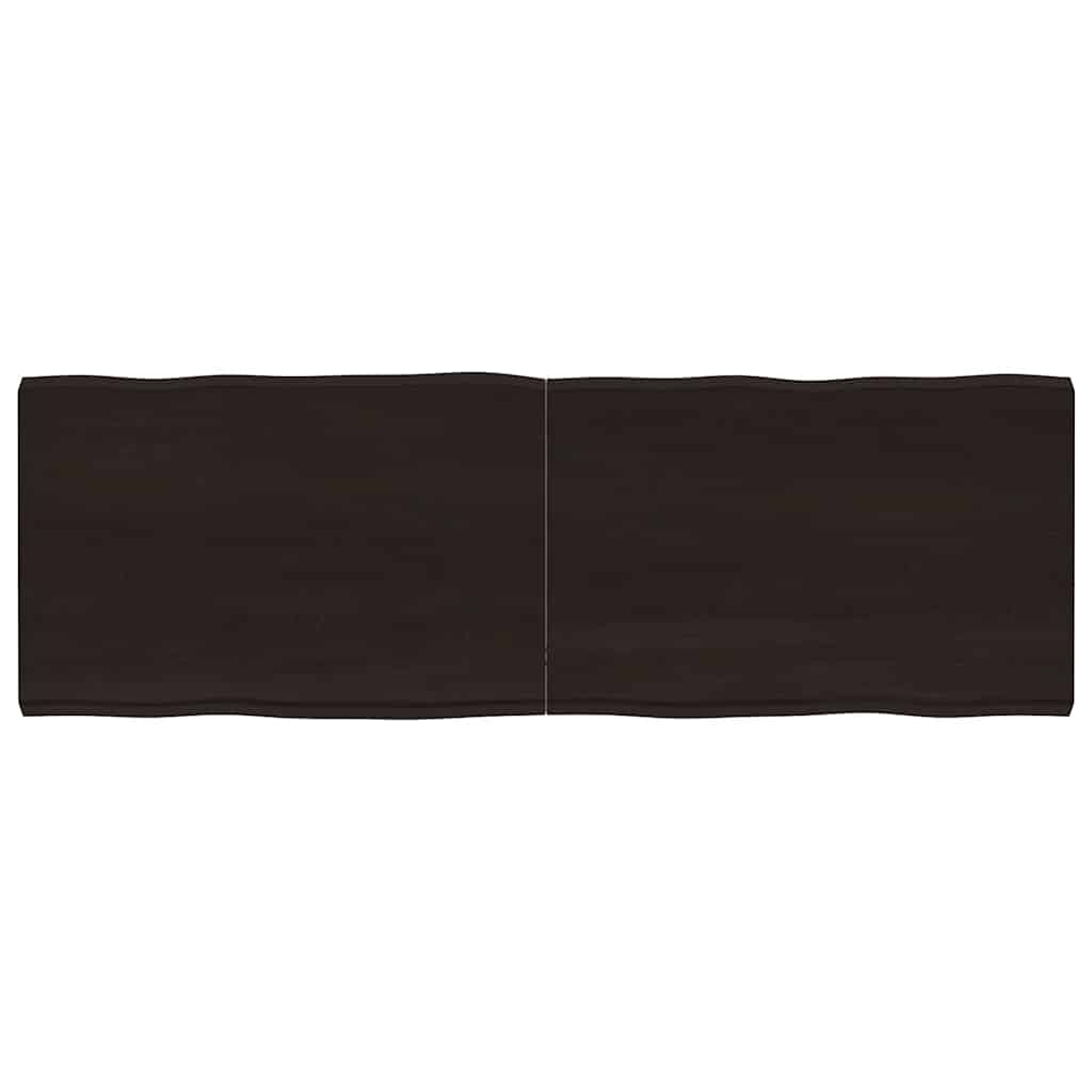 vidaXL Επιφ Τραπεζιού Αν Καφέ 180x60x(2-6)εκ.Ακατέργ. Μασίφ Ξύλο Δρυός