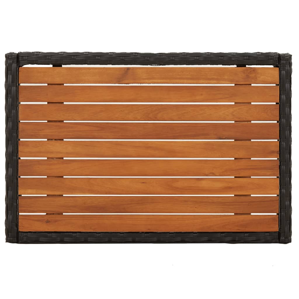 vidaXL Σετ Τραπεζαρίας Κήπου 5 Τεμαχίων Μαύρο Συνθ. Ρατάν με Μαξιλάρια