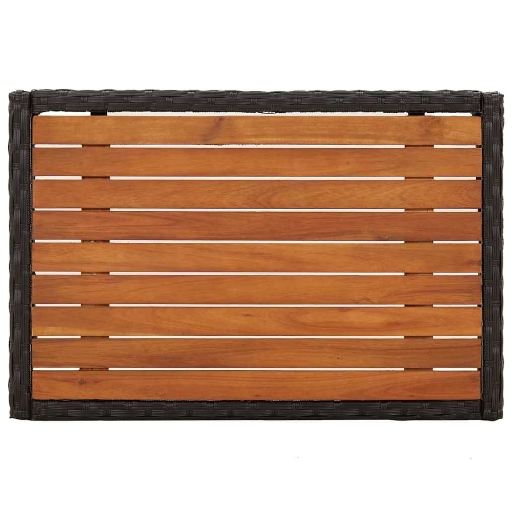 vidaXL Σετ Τραπεζαρίας Κήπου 5 Τεμαχίων Μαύρο Συνθ. Ρατάν με Μαξιλάρια