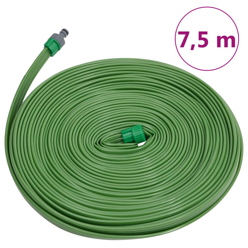 vidaXL Λάστιχο Ψεκασμού 3 Σωλήνων Πράσινο 7,5 μ. από PVC