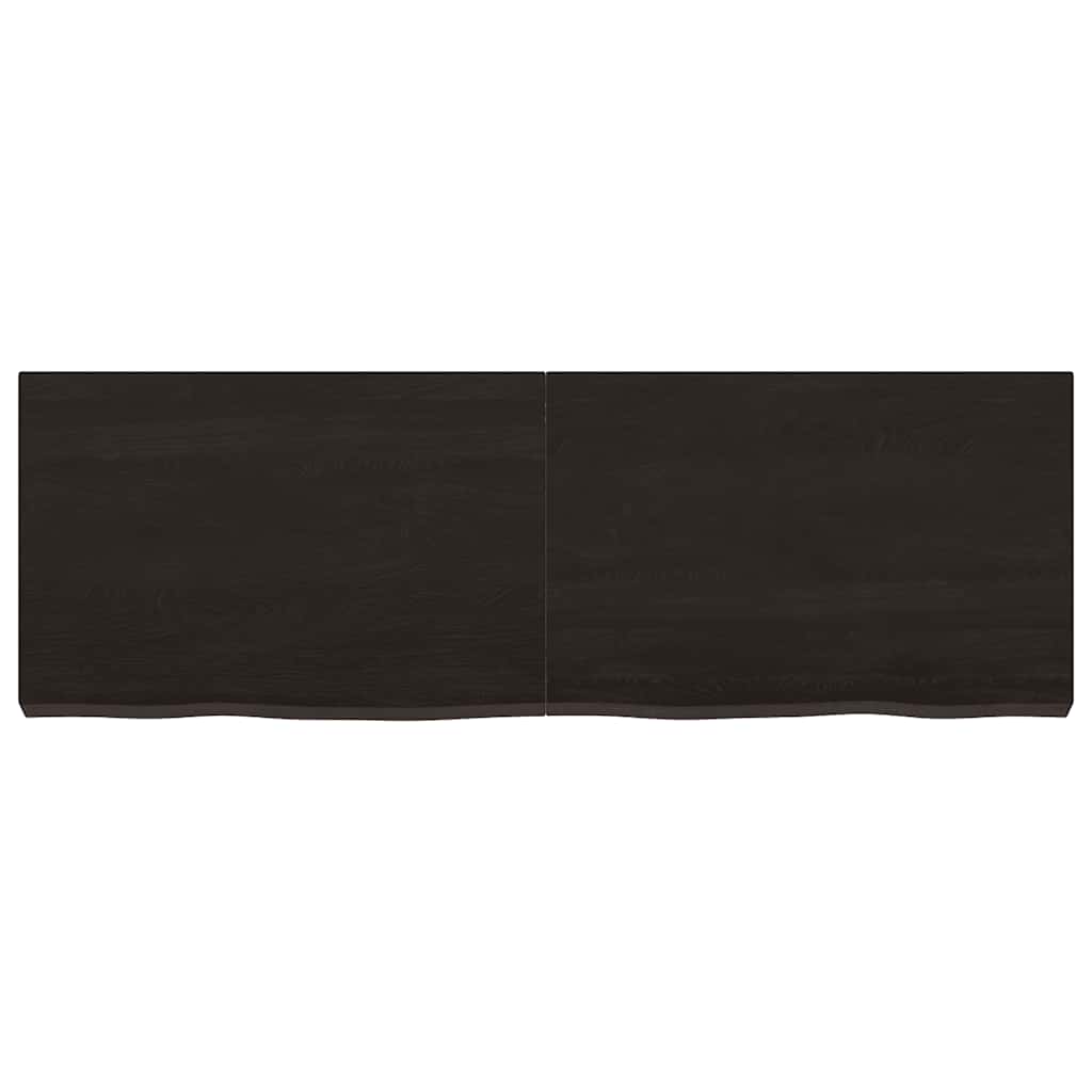 vidaXL Πάγκος Μπάνιου Σκούρο Καφέ 120x40x(2-6) εκ. Επεξεργ. Μασίφ Ξύλο