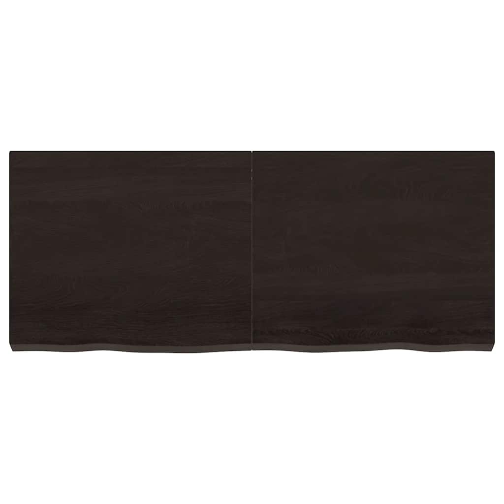 vidaXL Πάγκος Μπάνιου Σκούρο Καφέ 120x50x(2-6) εκ. Επεξεργ. Μασίφ Ξύλο