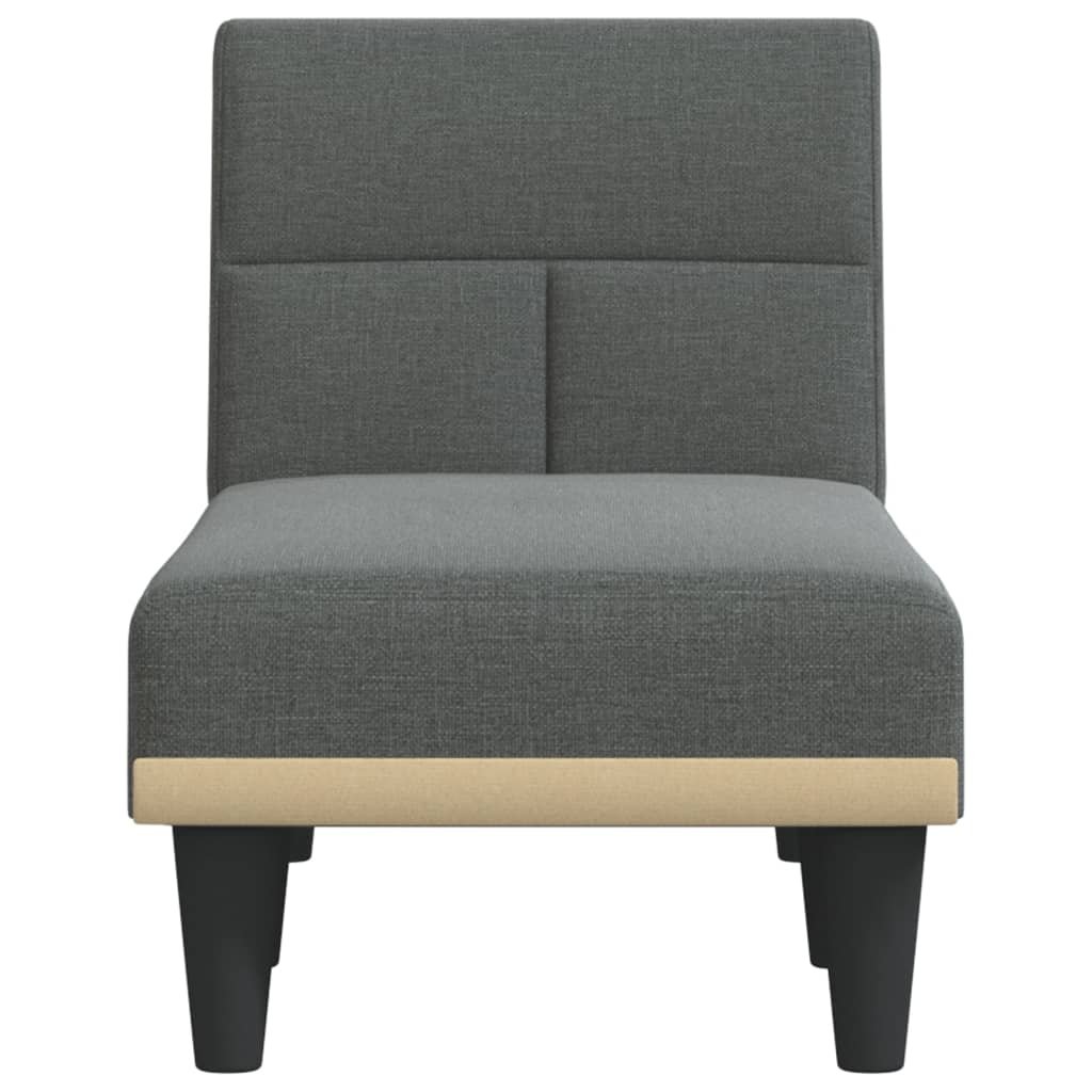 vidaXL Ανάκλιντρο Σκούρο Γκρι Υφασμάτινο