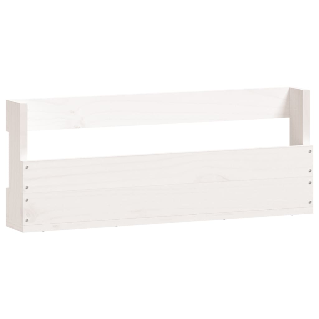 vidaXL Παπουτσοθήκη Επιτοίχια 2 τεμ. Λευκή 59 x 9 x 23 εκ. Μασίφ Πεύκο