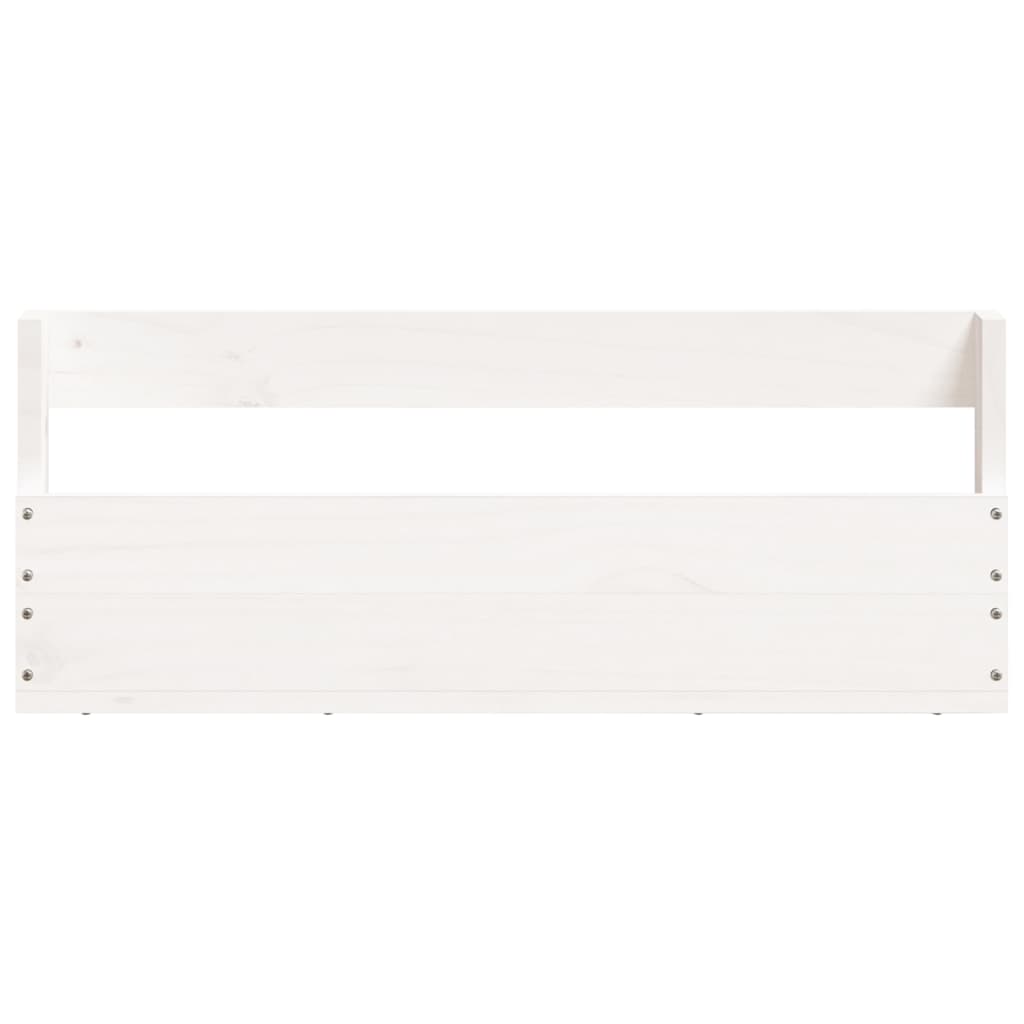 vidaXL Παπουτσοθήκη Επιτοίχια 2 τεμ. Λευκή 59 x 9 x 23 εκ. Μασίφ Πεύκο