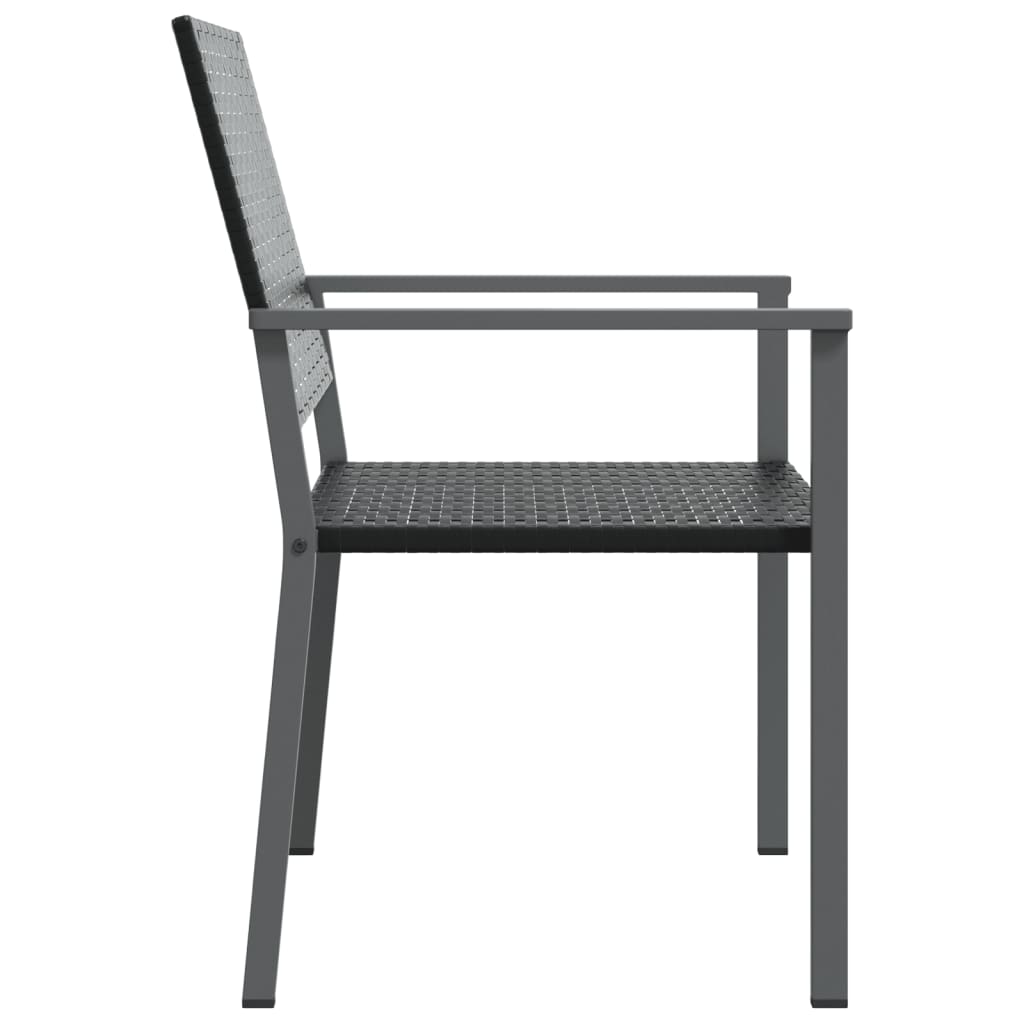 vidaXL Καρέκλες Κήπου 4 τεμ. Μαύρες 54x62,5x89 εκ. από Συνθετικό Ρατάν