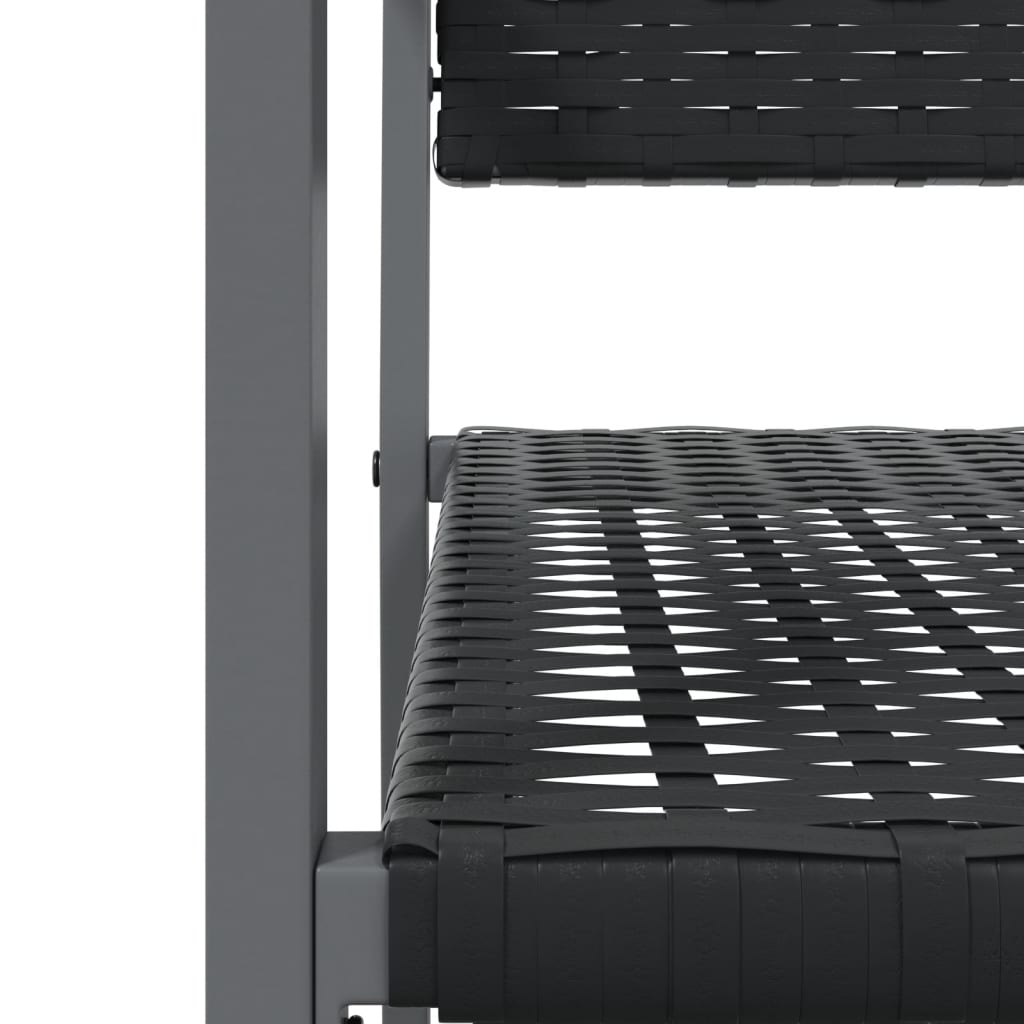 vidaXL Καρέκλες Κήπου 4 τεμ. Μαύρες 54x62,5x89 εκ. από Συνθετικό Ρατάν