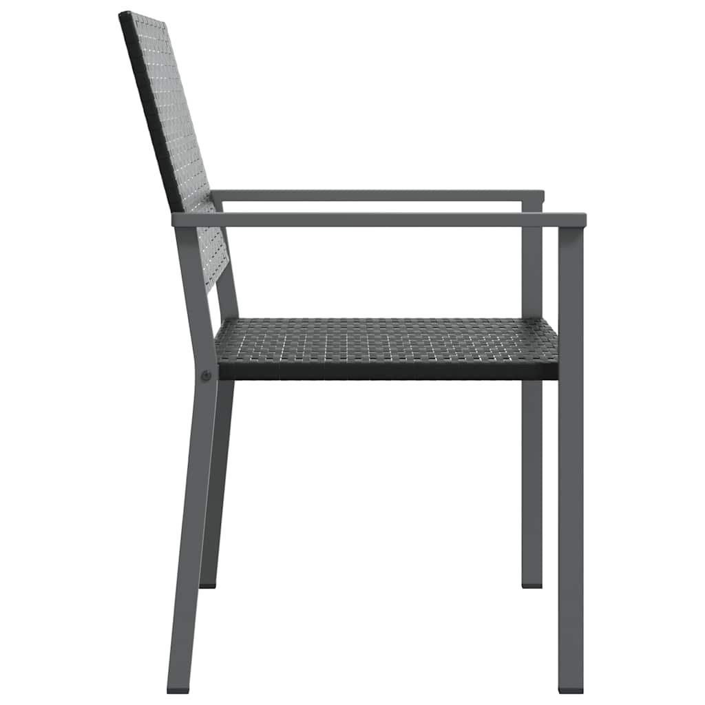 vidaXL Καρέκλες Κήπου 6 τεμ. Μαύρες 54x62,5x89 εκ. από Συνθετικό Ρατάν